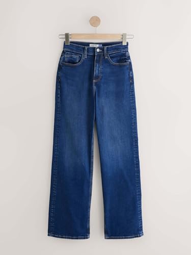 Image of KOTTY Women's High Rise Wide Leg Jeans|Cotton Blend Straight Fit Denim|Trendy Comfortable Casual Wear