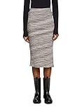 Trendy Allover-Motiv edc by ESPRIT Gemusterter Midirock in Rippoptik