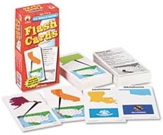 CARSON DELLOSA FLASH CARDS US STATES & CAPITALS (Set of 6)