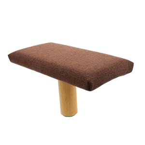 JEWEDECO Ergonomic Yoga Meditation Bench Soft Cushion Wooden Kneeling Stool for Garden Home