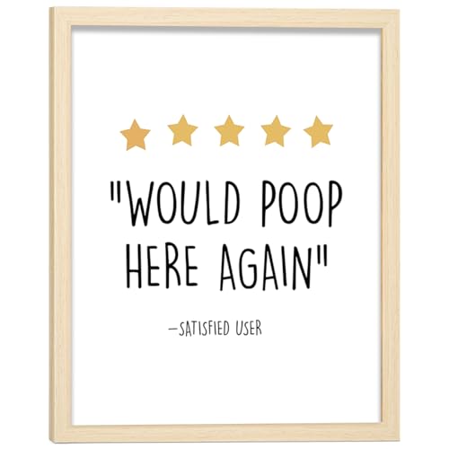 Bathroom Signs Wall Decor Funny Bathroom Wall Art - Five