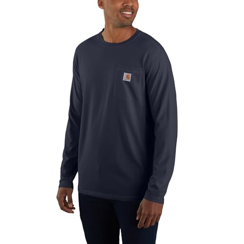 Image of Carhartt Men's Force Relaxed Fit Midweight Long-Sleeve Pocket T-Shirt