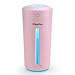 Cool Mist Humidifier, Cleefun Ultrasonic USB Portable Air Humidifiers Purifier for Car Office Desk Home Babies kids Bedroom, 230ML Mini Desktop Cup Humidifier With LED Night Light and Quiet(Pink)