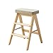 Produktbild Trittleiter Klapphocker, Haushaltsleiter Hocker tragbare Klapphocker Multifunktionsküche Massivholz hohe Hocker Bank (Farbe : E)