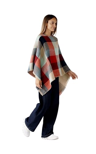 Image of Women's Shawl Wrap Poncho Ruana Cape Cardigan Sweater Open Front for Fall Winter Spring