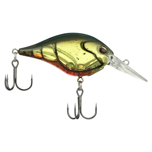 Berkley Dime Freshwater Fishing Lure, Ghost Green Craw, 2/5oz, Authentic Balsa-Like Action, Equipped with Sharp Fusion19 Hook, Ideal for Bass Fishing