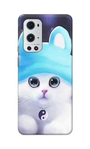 Image of Chinese Cutie Kitten Cat Big Eyes Lovely Girl Ears Hard Back Case Cover for OnePlus 9 Pro Back Cover -(J5) VNS2221