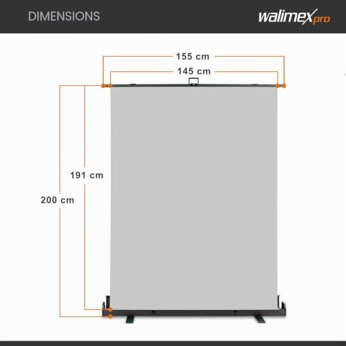 Fond Enroulable walimex Pro Gris 155x200cm Arrière-Plan Visioconférence - 6