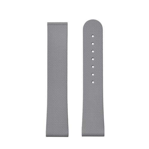 20mm FKM �N�C�b�N�����[�X�t�b�f�S���X�g���b�v Swatch X �I���K MoonSwatch Seamaster 300/600 ���j�o�[�T�����v�o���h�ƌ݊�������(Grey-No Buckle)