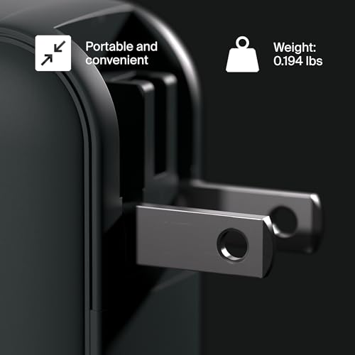 CLEMM Core USB-C Charger Block Power Adapter for MacBook, Iphone 17/16/15/14/13/12/11/X, Galaxy S24 Ultra/S23 45W Max Output Fast Charging, Foldable, GaN, PPS, 3.0, 2-Ports, Compact Sleek Design, Gray - Image 6