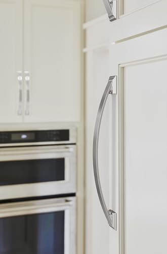 Image of Amerock Candler 8-13 /16 inch (224mm) Center-to-Center Polished Nickel Cabinet Pull, BP29351PN