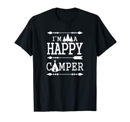 I'M A HAPPY CAMPER TEE LOVE CAMPING Camiseta
