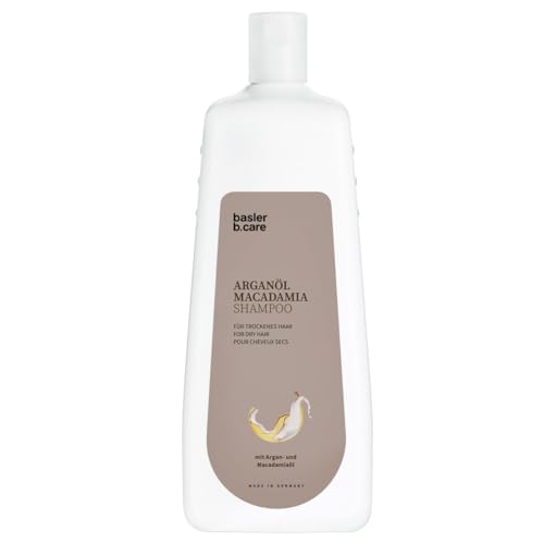 basler Arganöl Macadamia Shampoo Sparflasche 1 Liter - Ergiebige Größe | Shampoo Arganöl