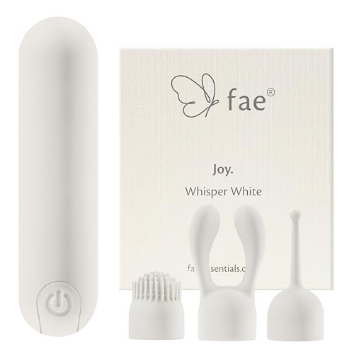 Fae Mini Vibration für Frauen - Klitoris und G-Punkt Stimulator mit 10 Vibrationsmodi & 3 Aufsätzen Sexspielzeug, Stimulator Sex Toy Vibratorensets - Joy Serie, Whisper White