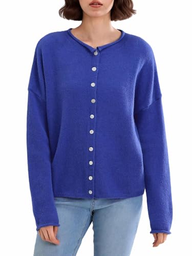 Image of Women Y2k Knitted Cardigan Long Sleeve Button Down Sweater Lightweight Casual Cardigan Loose Fall Streetwear
