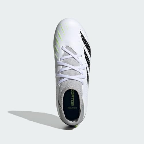 Adidas Unisex Accuracy.3 Football Boots Firm Ground Sneaker, FTWR White/CORE Black/Lucid Lemon, 10.5 Big Kid US by adidas - Image 3