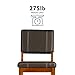 Linon Home Decor Milano Bar Stool, Medium Dark Walnut, 30-Inch