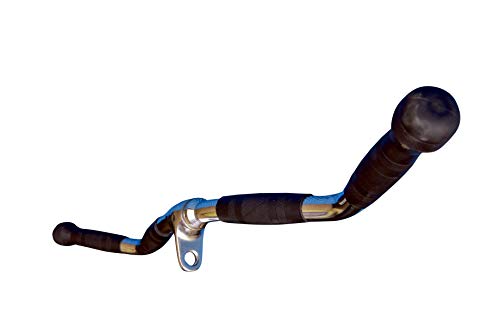 Image of Gyming World Zig-Zag Handle Bar with Grip - Curl Bar Cable Attachment for Versatile Back & Arm Workouts | Best for Biceps Training