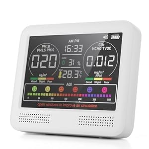 16-in-1 Indoor Air Quality Monitor with Alarm
