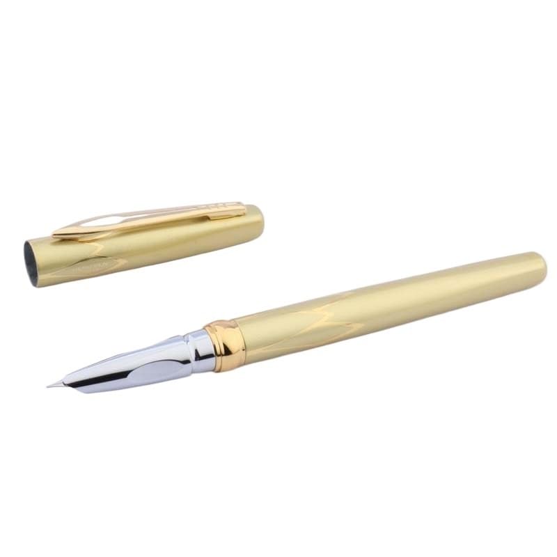 Stylo-plume classique noir et doré à pointe fine F pour étudiant et bureau