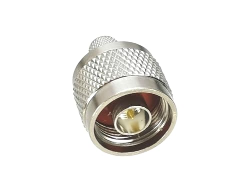 2 uds Conector N Macho engarzado RG5 RG6 LMR300 Cable RF Adaptador Coaxial