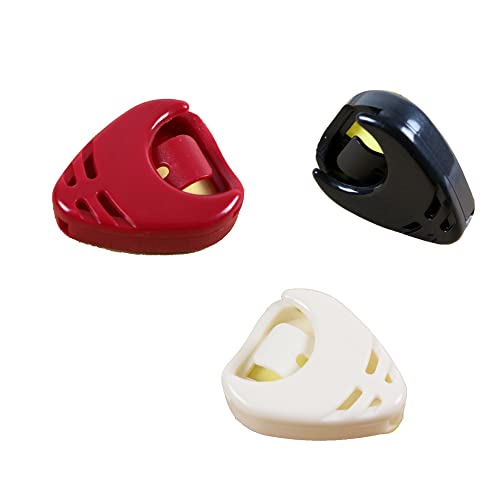 Rayzm Lot de 3 supports en plastique pour médiators de guitare, rouge, noir et blanc - Les Beatles, Paul McCartney, John Lennon, RIngo Starr, George Harrison Rayzm Lot de 3 supports en plastique pour médiators de guitare, rouge, noir et blanc