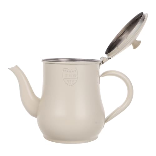 OFFIGAM Aceitera de Acero Inoxidable 500Ml con Filtro Integrado Recipiente para Aceite Usado de Cocina Colador de Grasa Reutilizable Utensilio para Filtrar Aceite en Hogar y Camping