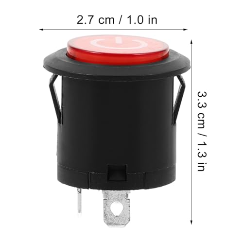 SOPOTUTU Start-Taste Elektrospielzeug Zubehör Elektromotorrad Zubehör Elektrofahrzeug Schalter Elektrofahrzeug Elektrospielzeug Schalter Metall rot