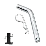 ヒッチロックピン 1.5cm ビニールグリップ付き 2/2.5インチ角トレーラー対応 シルバー