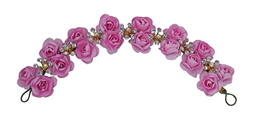Image of Majik Bun Decoration Hair Gajra For Women And Girls Wedding, Party Hair Decoration Hair Accessories (Pink)