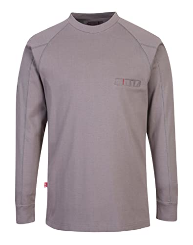 Sweat col rond antistatique Portwest XL gris pour environnement sensible