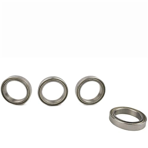 6702ZZ Thin Section Deep Groove Ball Bearings - 4pcs, 15x21x4mm, ABEC-1, Solid Iron Cast Housings for Industrial Applications