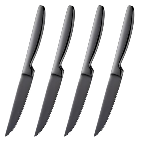 Buyer Star Steakmesser Set, 4 Stück Schwarz