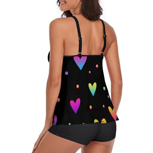 Maillot de bain tankini avec short de garçon pour masquer le ventre et nager librement