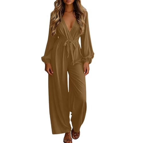Traje de pantalón largo para mujer estilo pelele de una pieza veraniego