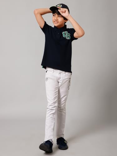 Image of Alan Jones Clothing Boy's Cotton Regular Fit Polo T-Shirt
