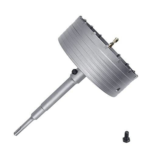 160Mm / 6.3 Inch Concrete Hole Saw With 220Mm Sds Plus Shank Connecting Rod , Tungsten Carbide Teeth ( 7.7Mm X 4Mm) Cement Hole Saw For Concrete Cement Brick Wall Stone (160Mm ( 6.3 Inch )) #TOP2