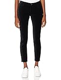 98% Baumwolle / 2% Elastan Timezone Tight Aleena 7/8 Samt-Hose anschmiegsame Damen Sommer-Hose Freizeit-Hose Baumwoll-Hose Schwarz, Größe:W26