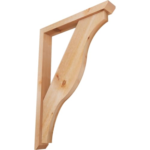 4"W x 28"D x 40"H Funston Slat Rough Sawn Bracket w/Offset Brace, Western Red Cedar