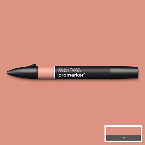 Image of Winsor & Newton Promarker, Alcohol Based Markers, Coral (R937), Double Tipped Drawing Marker Set for Artists, Graphic Designers, Illustrators - Chisel & Fine Twin Tip, Streak Free Coverage