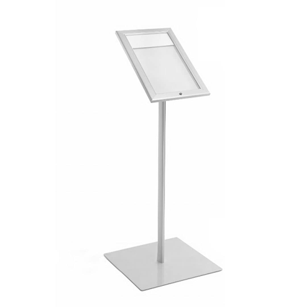 Danieli Store - Expositores de Pie A4 para Exterior. Soporte Para Menu de Aluminio con Llave. Atril para Tiendas y Restaurantes. Porta Menu Exterior con y sin Luz LED Con Panel Personalizable
