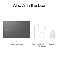 Samsung Galaxy Book5 360 15,6" 2-in-1-Laptop, Convertible AI-Notebook mit Intel Core Ultra 5 Prozessor, 16 GB RAM, 256 GB Speicher, Moonstone Gray, 3 Jahre Herstellergarantie [Exklusiv bei Amazon] – Ansicht 7