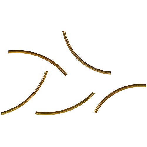 Craft County - Cuentas de tubo curvado - Conector de joyería para collares, pulseras, accesorios caseros y más