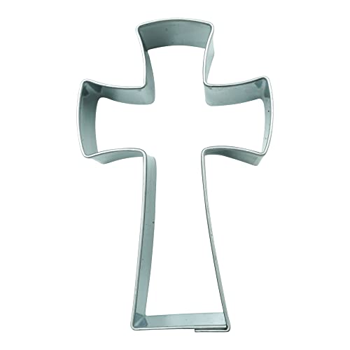 BekkiB - Cortador de galletas 'Cruz' – aprox. 6,3 cm, símbolo cristiano, cortador de galletas de acero inoxidable, apto para lavavajillas – 3461