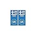 Grece Hellás - Adesivo con bandiera dell'Europa, angoli arrotondati