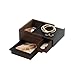 Produktbild Umbra Stowit Mini Design Schmuckkasten  moderne Schmuck Box mit Geheimfächern für Ringe, Armbänder, Uhren, Halsketten, Ohrringe und Accessoires, Holz / Metall, Schwarz / Walnu, Klein