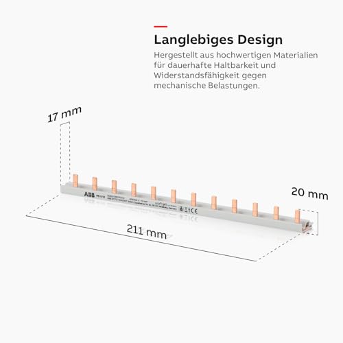 ABB PS1/12 Phasenschiene 1-phasig 12x12P 10 mm² 2CDL210001R1012