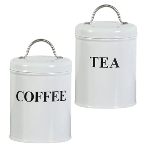Cabilock 3 Piezas Latas De Café y Latas De Té Recipientes Metálicos De Botes Para Cocina Almacenamiento Bote Para Guardar