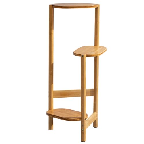 Support pour plantes d'intérieur à 3 niveaux et étagère d'angle triangulaire en métal noir