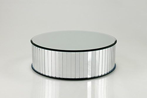 Goldbach Mirror Pedestal, Round, 25 x 5.5 cm, Silver, One Size